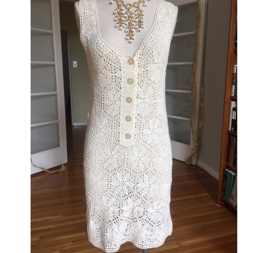 Free People Crochet white summer dress
